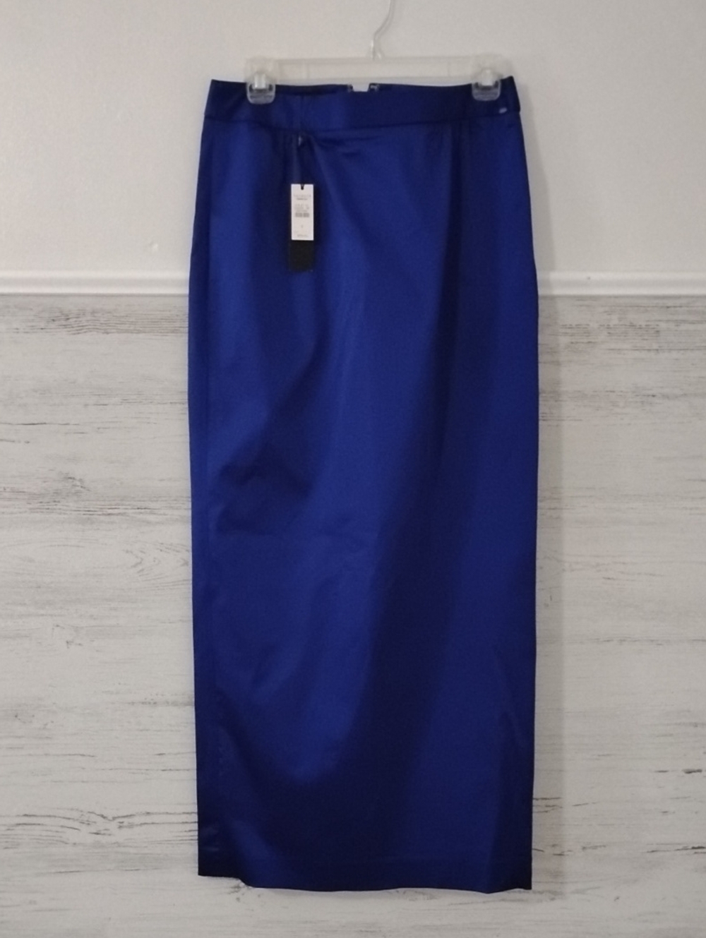 VTG Talbots Royal Blue Satin Maxi Skirt Size 2 Y2K Deadstock Skirt With Pockets